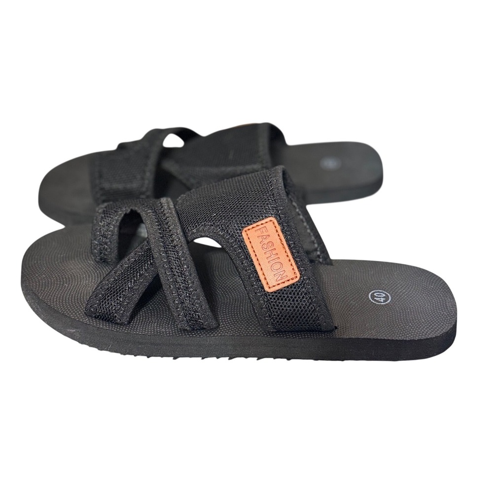 Women Orthopedic Sandals Size 40 US 9 Black‎ Mesh Cushion Arch Support Comfort